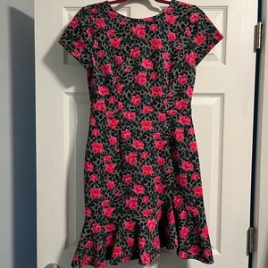 Betsey Johnson Pink and Green Floral Pattern